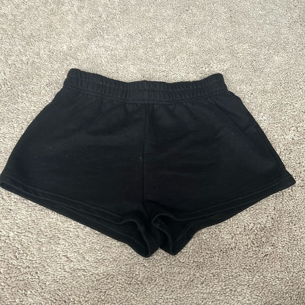 black sweat shorts